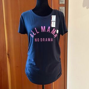 NWT Small Maternity Graphic Tee Blue